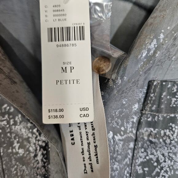 Pilcro by Anthropologie Foil Shine Button Down Shirt NWT - Picture 12 of 15